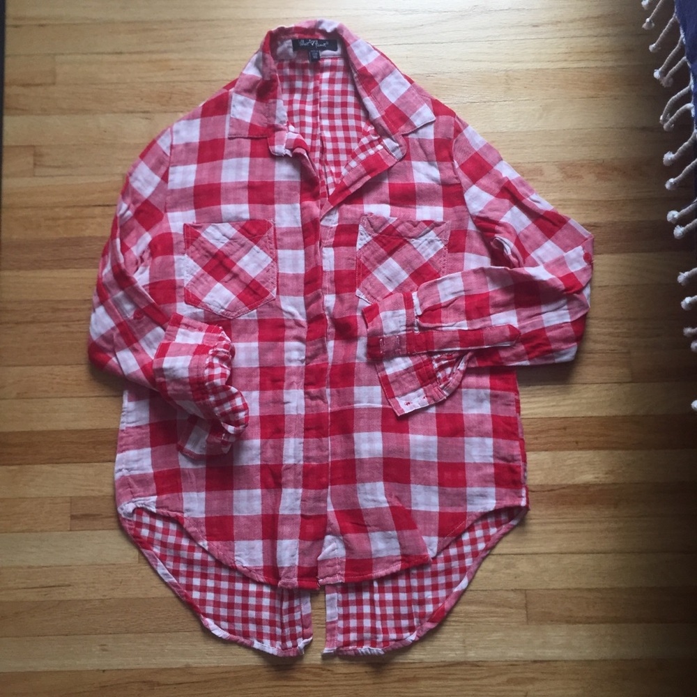 💜LAST CHANCE💜 Velvet Heart Plaid Shirt